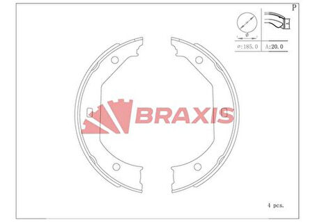 Braxıs Ac0149 El Fren Balatası Bmw E39 E46 F30 E81 E87 E88 E82 F22 F87 E90 E93 E92 E90