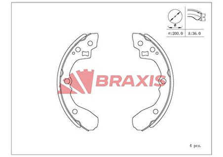Braxıs Ac0160 Fren Balatası Arka Kampana Ix35 09> Sephıa 93> Shuma 98> Sportage 15>