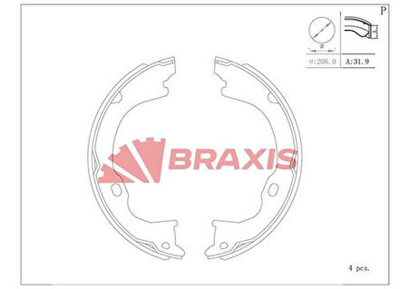 Braxıs Ac0190 El Fren Balatası Jeep Cherokee Wrangler III 2.7