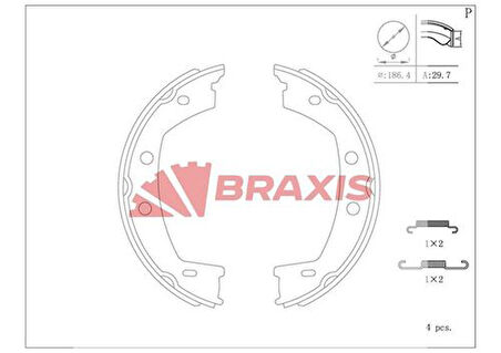 Braxıs Ac0198 El Fren Balatası Freelander 2 (L359) 06>13