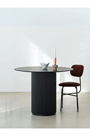 Breeze Yuvarlak Ahşap Bohem Masa 90x90
