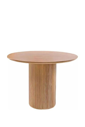 Breeze Yuvarlak Ahşap Bohem Masa 90x90