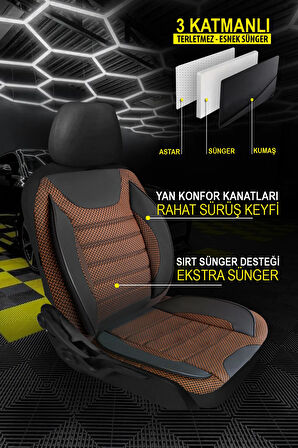 Bmw Z3 UYUMLU TAM SET SİYAH Oto Koltuk Kılıfı 5 Koltuk Ön Arka Tam Set Terletmez