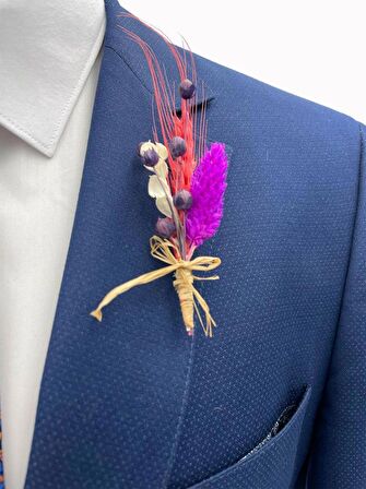 Brianze Mor Çok Renkli Canlı Damat Çiçeği
