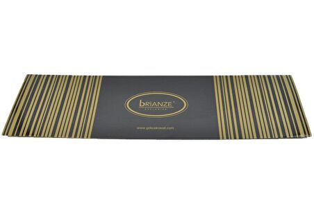 Brianze Lacivert Sarı Vizon Çiçek Desen Kravat Mendil Set