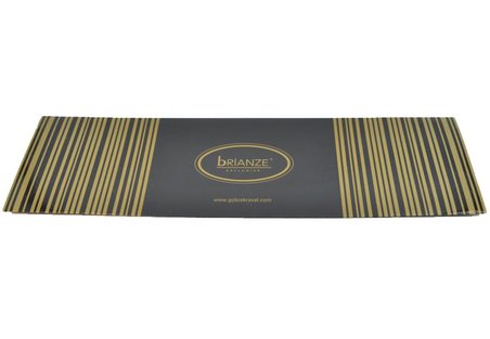 Brianze 8 Cm Kahverengi Mavi Desenli Kravat Mendil Set