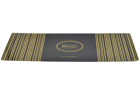 Brianze 8 Cm Lacivert Kahve Bej Çizgili Kravat Mendil Set