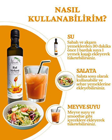Bal Sirkesi Doğal Fermantasyon 500 ml x2 Adet
