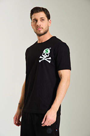 BONESMEN Yuvarlak Yaka T-shirt "Dollar Skull"