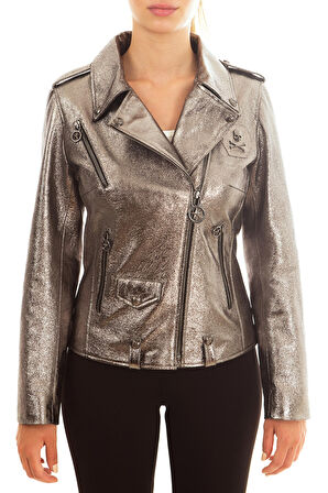 Deri Ceket Biker METAL BONES