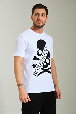 Yuvarlak Yaka T-shirt "Parlak Skull"