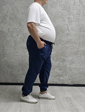 15000-BATTAL BEDEN BEL VE PAÇA LASTİKLİ PANTOLON