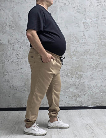 15000-BATTAL BEDEN BEL VE PAÇA LASTİKLİ PANTOLON