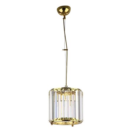 Avize Çarşısı Luce Gold Renkli, Taşlı, Tekli Sarkıt Avize, BS.7428-58-20
