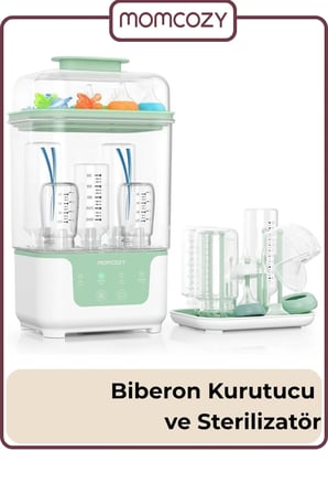Momcozy Biberon Kurutucu ve Sterilizatörü ( İç İçe Geçen 4’ü 1 Arada Kompakt ve Modüler )