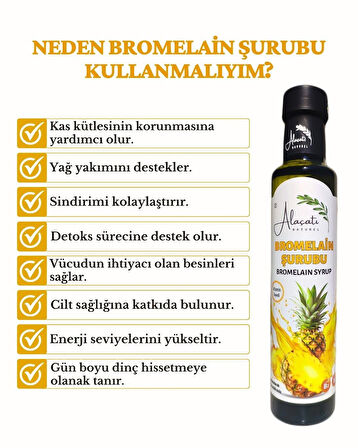 Bromelain Zengin İçerikli Detox Mix Şurubu 250 ml