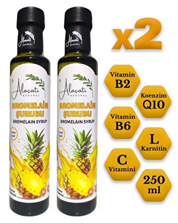 Bromelain Zengin İçerikli Detox Mix Şurubu 250 ml x2 Adet