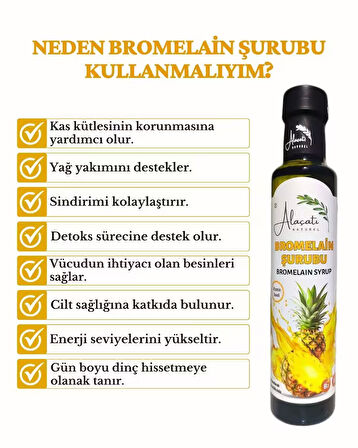 Bromelain Zengin İçerikli Detox Mix Şurubu 250 ml x2 Adet