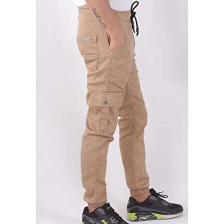 BLACK STEEL ERKEK BEL VE PAÇA LASTİKLİ YANLARI KARGO CEPLİ PANTOLON-16000