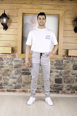 BLACK STEEL KEMER LASTİK ,PAÇA DÜZ  ERKEK PANTOLON-23000