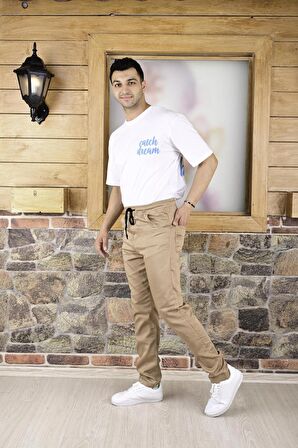 BLACK STEEL KEMER LASTİK ,PAÇA DÜZ  ERKEK PANTOLON-23000