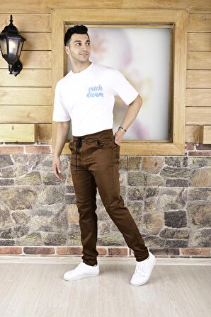 BLACK STEEL KEMER LASTİK ,PAÇA DÜZ  ERKEK PANTOLON-23000