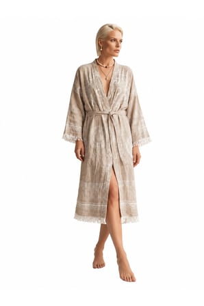 Beige Mandala Kimono