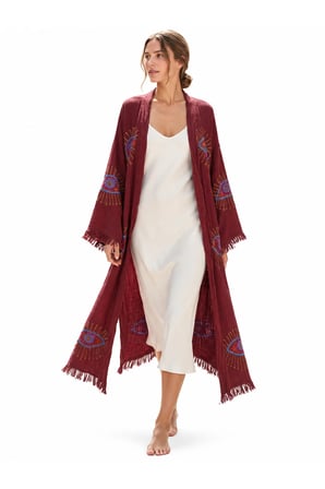 Burgundy VisionGuard Kimono