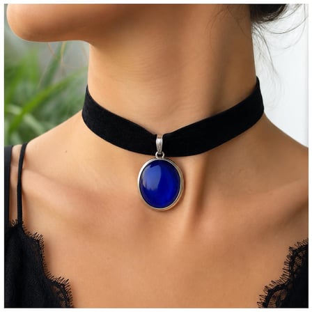 İznik Çini Desenli El Yapımı Vintage Kadın Choker
