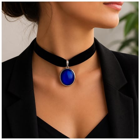 İznik Çini Desenli El Yapımı Vintage Kadın Choker