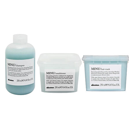 Davines Minu Boyalı Saçlar İçin Bakım Seti 6 - %100 Orijinal