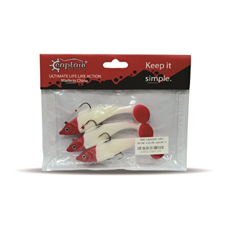 Captain 3567 Cracker Soft 10 CM 3' lü Paket Sahte Silikon Yem 03