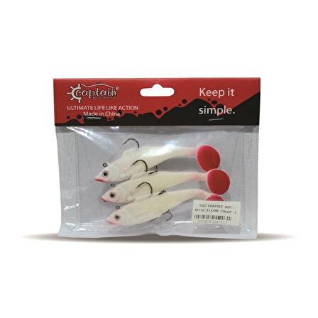 Captain 3567 Cracker Soft 10 CM 3' lü Paket Sahte Silikon Yem 04