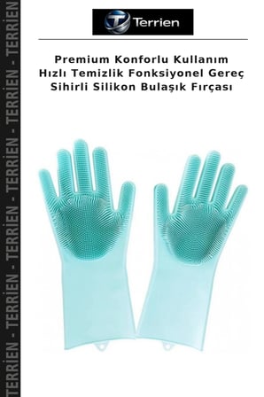 Premium Konforlu Kullanım Hızlı Temizlik Fonksiyonel Gereç Sihirli Silikon Bulaşık Fırçası