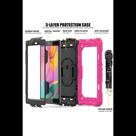 Samsung Galaxy T290 Tab A 8 Kılıf Pars Tablet Kapak - Pembe