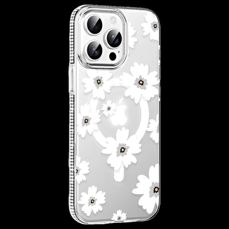 Joko Apple iPhone 15 Pro Max Floral Magsafe Kapak - Beyaz
