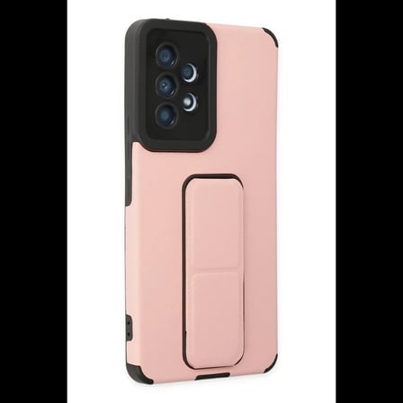 Samsung Galaxy A53 5G Kılıf Mega Standlı Silikon - Pudra