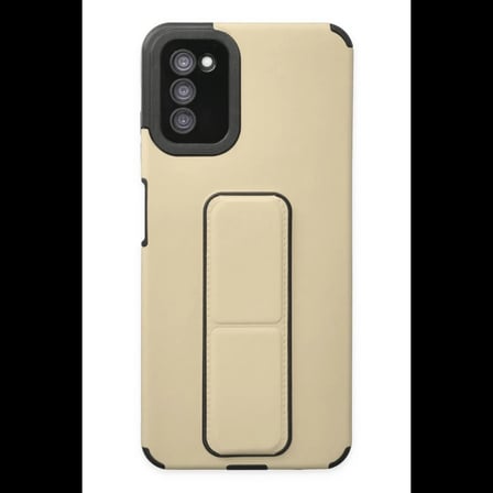 Samsung Galaxy A03S Kılıf Mega Standlı Silikon - Gold
