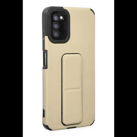 Samsung Galaxy A03S Kılıf Mega Standlı Silikon - Gold