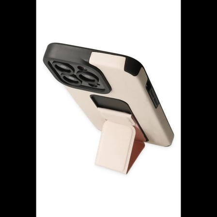 Apple iPhone 13 Pro Max Kılıf Mega Standlı Silikon - Gold