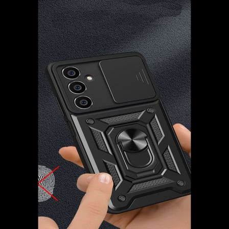 Samsung Galaxy A05 Kılıf Pars Lens Yüzüklü Silikon - Gümüş