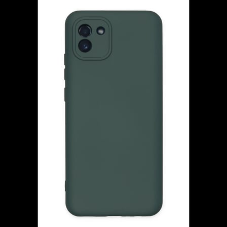 Samsung Galaxy A03 Kılıf Nano içi Kadife Silikon - Koyu Yeşil