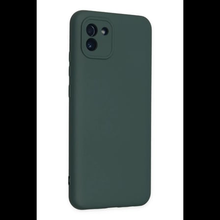 Samsung Galaxy A03 Kılıf Nano içi Kadife Silikon - Koyu Yeşil