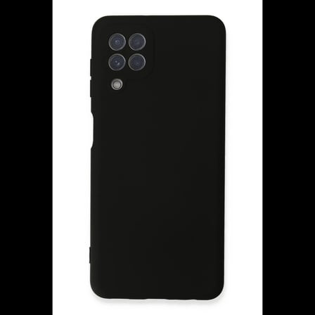 Samsung Galaxy A22 Kılıf Nano içi Kadife Silikon - Siyah