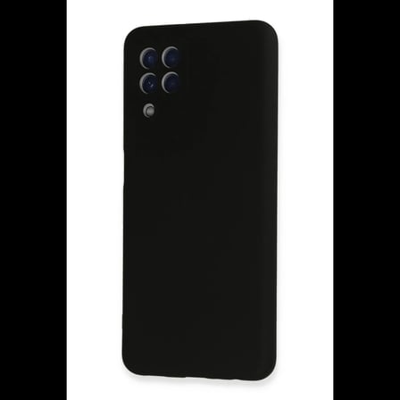 Samsung Galaxy A22 Kılıf Nano içi Kadife Silikon - Siyah