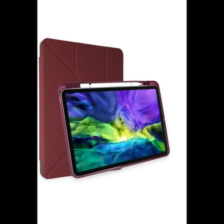 Apple iPad Air 4 10.9 Kılıf Kalemlikli Mars Tablet Kılıfı - Mürdüm