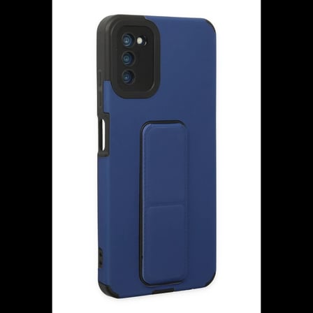 Samsung Galaxy A03S Kılıf Mega Standlı Silikon - Mavi