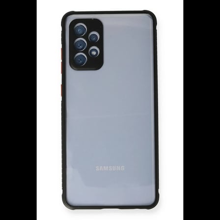 Samsung Galaxy A72 Kılıf Miami Şeffaf Silikon - Siyah