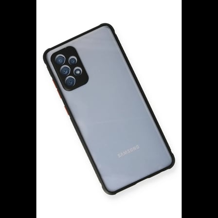 Samsung Galaxy A72 Kılıf Miami Şeffaf Silikon - Siyah