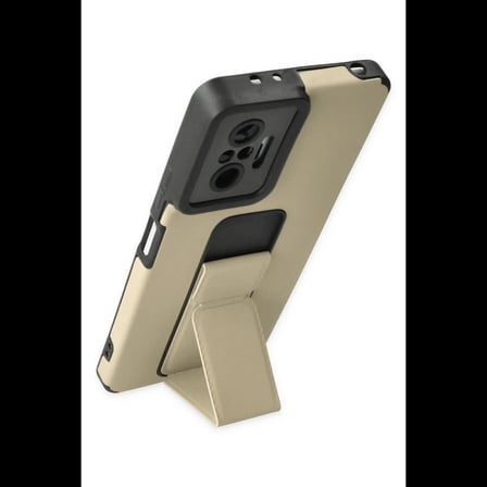 Xiaomi Redmi Note 10 Pro Kılıf Mega Standlı Silikon - Gold